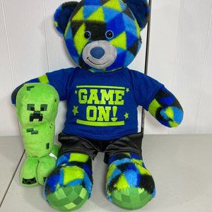 Build A Bear Gamer Bear Plush Minecraft Creeper